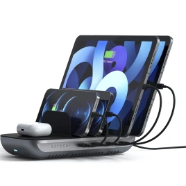 Беспроводное зарядное устройство Satechi Dock5 Multi-Device Charging Station Space Grey