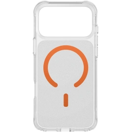 Чехол Uniq LifePro Xtreme Anti-FingerprintSlim Hybrid Case with MagClick для iPhone 17 Pro Frost Clear/Volt Orange