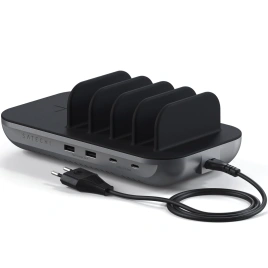 Беспроводное зарядное устройство Satechi Dock5 Multi-Device Charging Station Space Grey