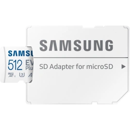Карта памяти Samsung EVO Plus 512GB MicroSDXC Class 10/UHS-I U3 (MB-MC512SA)