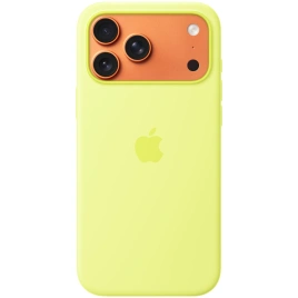 Чехол Apple Silicone Case with MagSafe для iPhone 17 Pro Neon Yellow