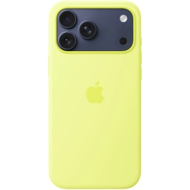 Чехол Apple Silicone Case with MagSafe для iPhone 17 Pro Neon Yellow