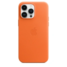 Кожаный чехол Apple MagSafe для iPhone 14 Pro Orange