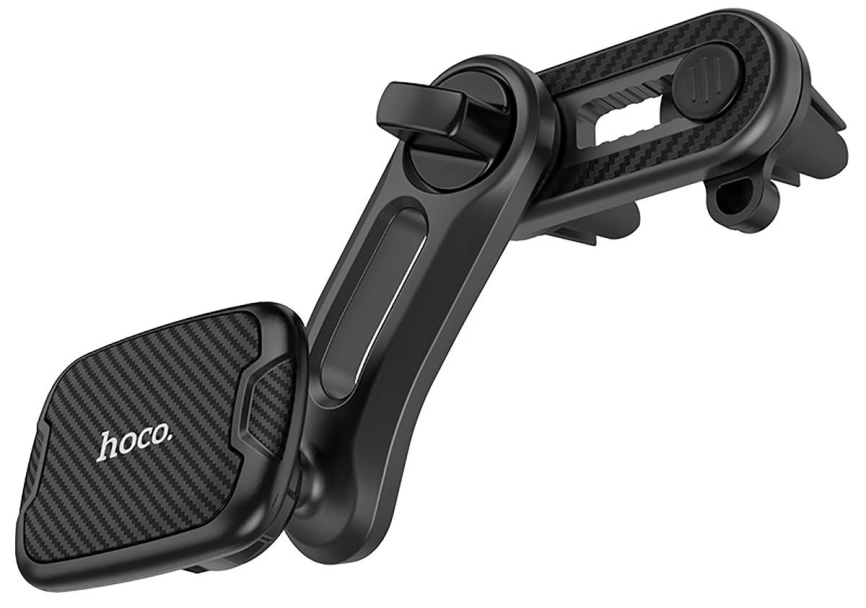 Автомобильный держатель Hoco CA68 Sagittarius series double air Outlet magnetic holder магнитный универсальный в решетку Black фото 5