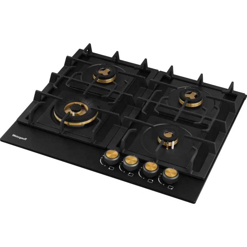 Газовая варочная панель Weissgauff HGG 641 BV Volcano Burner Nano Matt Glass Black фото 3