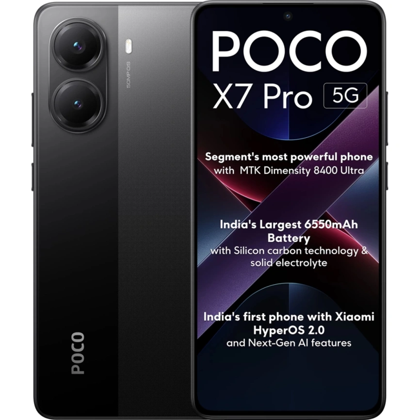 Смартфон Xiaomi Poco X7 Pro 5G 12/512Gb Black Global Version фото 5