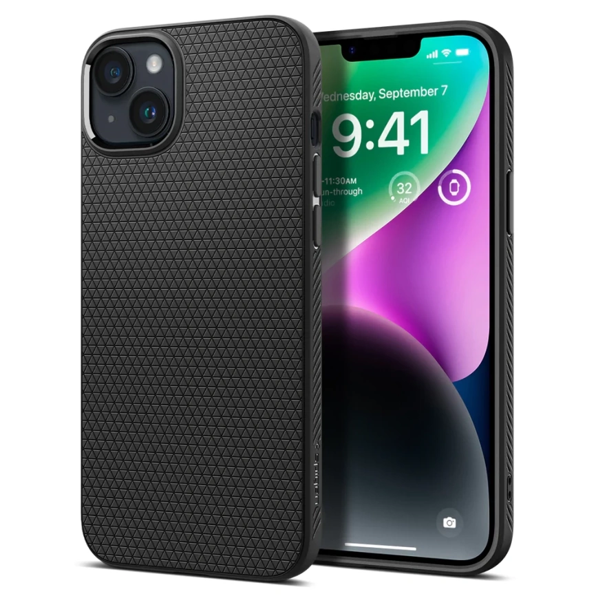 Чехол Spigen Liquid Air для iPhone 14 Plus (ACS04891) Matte Black фото 2