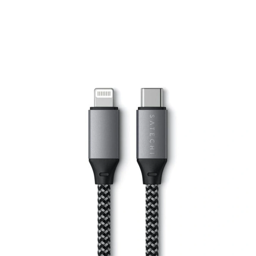 Кабель Satechi USB-C/Lightning 0,25m ST-TCL10M Space Grey фото 3
