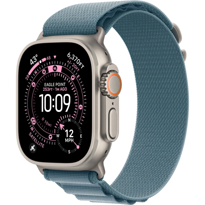 Смарт-часы Apple Watch Ultra 3 (2025) 49mm Natural Titanium Case with Light Blue Alpine Loop S фото 1
