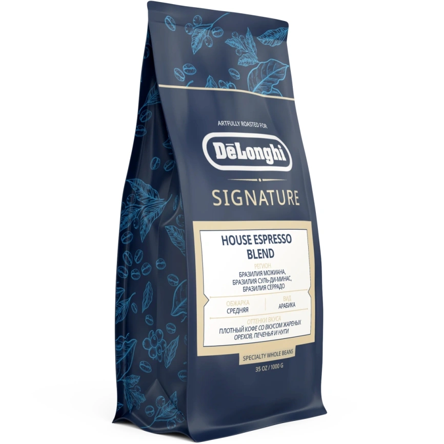 Кофе зерновой DeLonghi House Blend 1 Kg фото 2