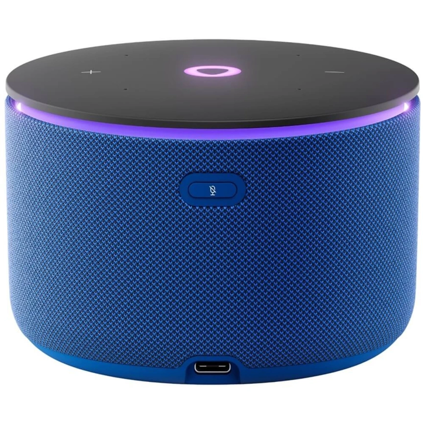Умная колонка Яндекс Станция Мини 3 Про с Zigbee , Синий фото 4