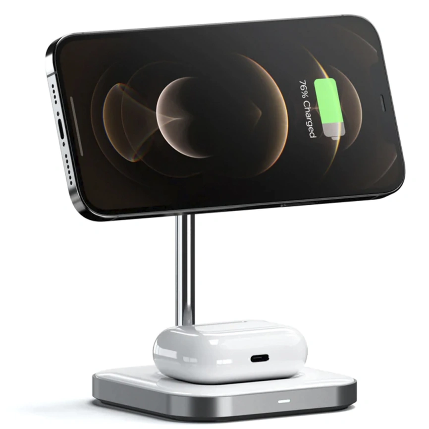 Беспроводное зарядное устройство Satechi 7.5W ST-WMCS2M Space Grey фото 2