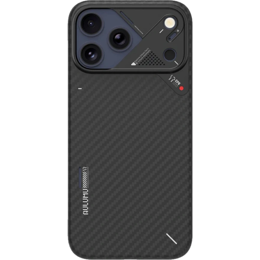 Чехол Aulumu A17 Aramid Fiber Case with MagSafe для iPhone 17 Pro Black фото 9