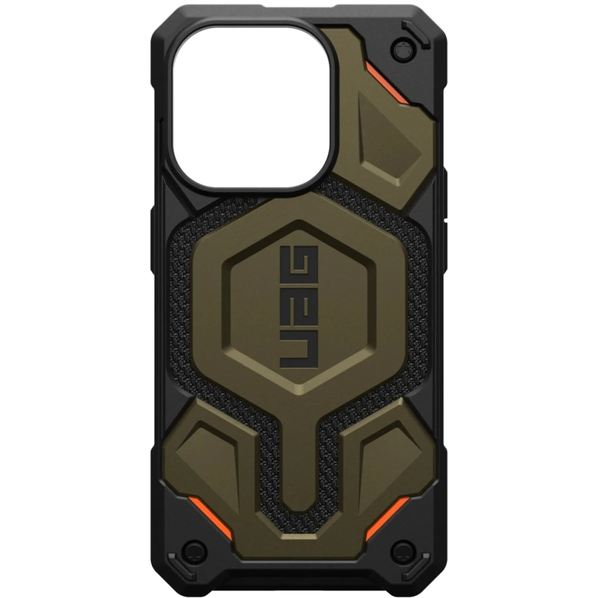 Чехол UAG с поддержкой MagSafe Monarch Pro для iPhone 15 Pro Kevlar Elemental Green (11422111397B) фото 1