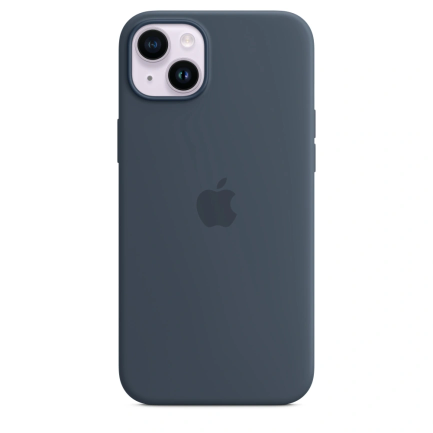Силиконовый чехол Apple для iPhone 14 Plus Storm Blue фото 5