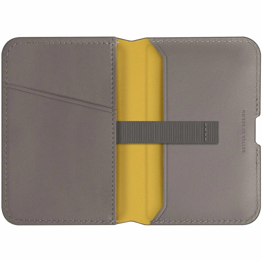 Картхолдер Uniq Lyden DS RFID-Blocking Magnetic Wallet Gray/Canary Yellow (LYDENDSMW-FGRYCYEL) фото 2