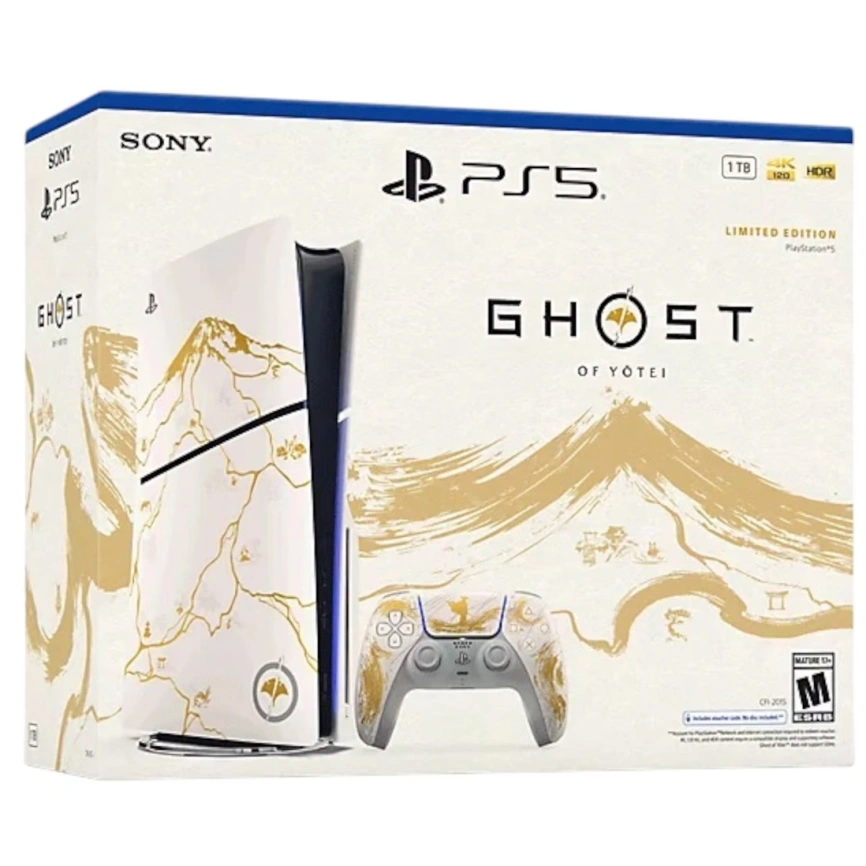 Игровая приставка Sony PlayStation 5 Slim 1TB Ghost of Yotei Gold Limited Edition фото 3