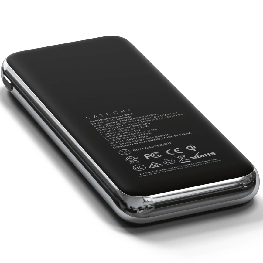 Беспроводное зарядное устройство Satechi Quatro Wireless Power Bank Space Grey фото 4