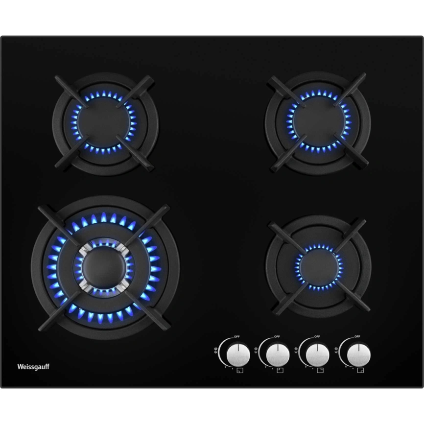 Газовая варочная панель Weissgauff HG 640 BGH Black фото 1