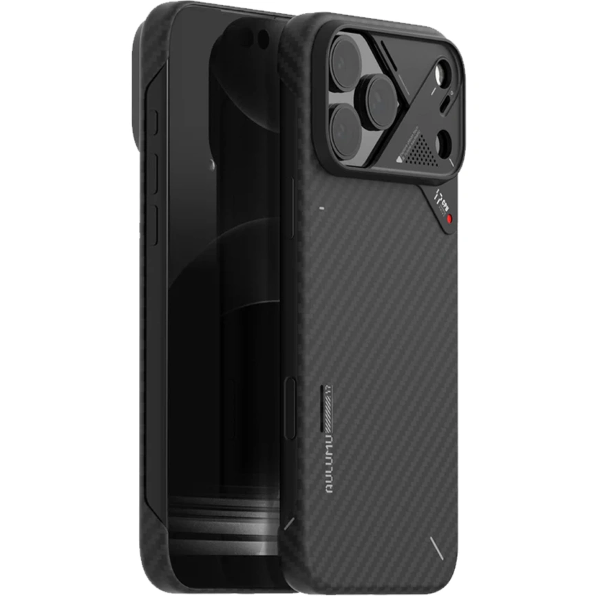 Чехол Aulumu A17 Aramid Fiber Case with MagSafe для iPhone 17 Pro Black фото 5