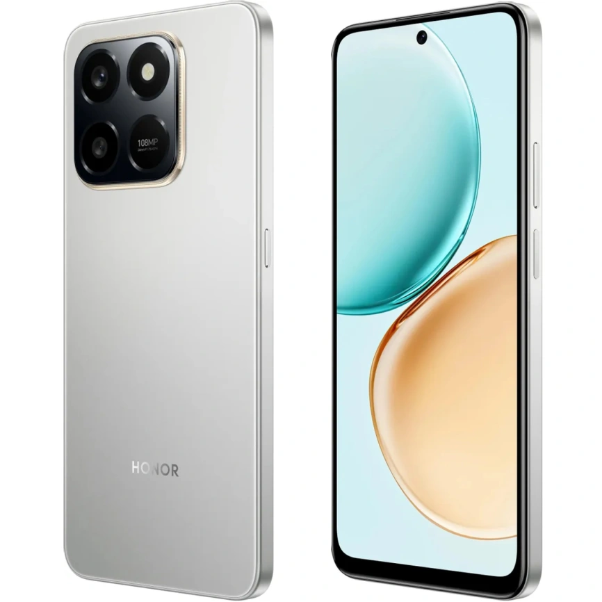 Смартфон Honor X7d 8/256Gb Meteor Silver фото 5