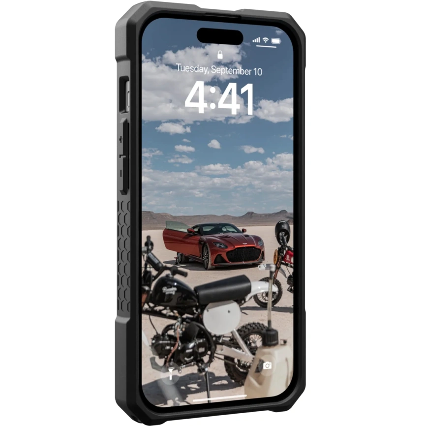 Чехол UAG Monarch Pro with MagSafe для iPhone 15 Kevlar Black (114219113940) фото 4