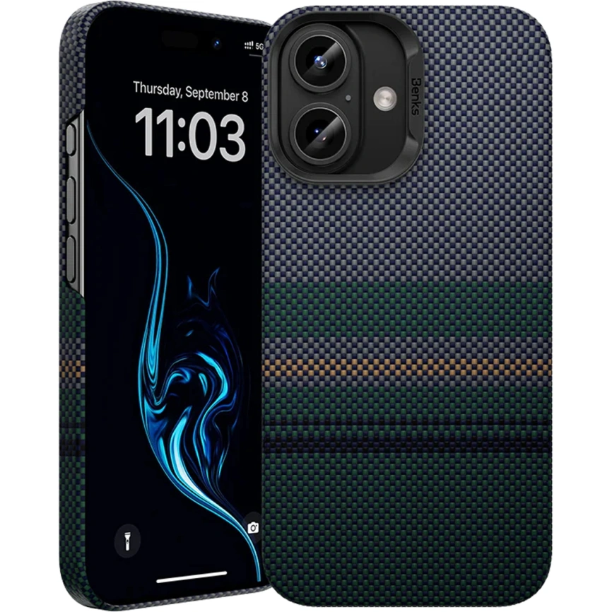 Чехол Benks ArmorAir Case built with Kevlar для iPhone 16 Plus Aurora фото 5