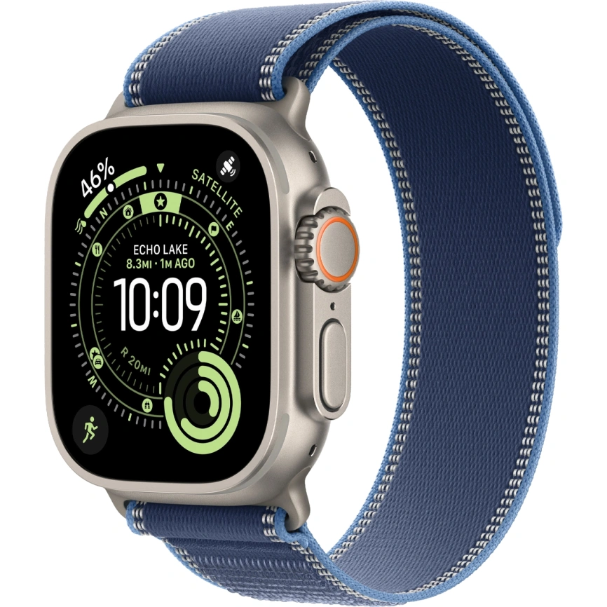 Смарт-часы Apple Watch Ultra 3 (2025) 49mm Natural Titanium Case with Blue/Bright Blue Trail Loop S/M фото 1