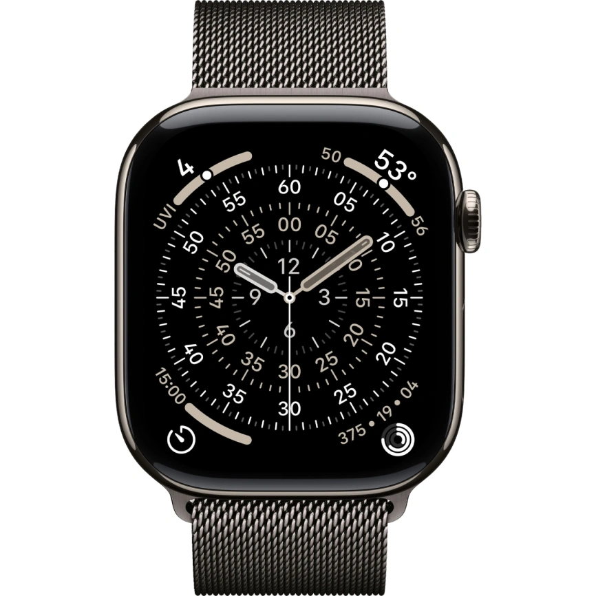 Смарт-часы Apple Watch Series 11 42mm Natural Titanium Case with Slate Milanese Loop фото 2