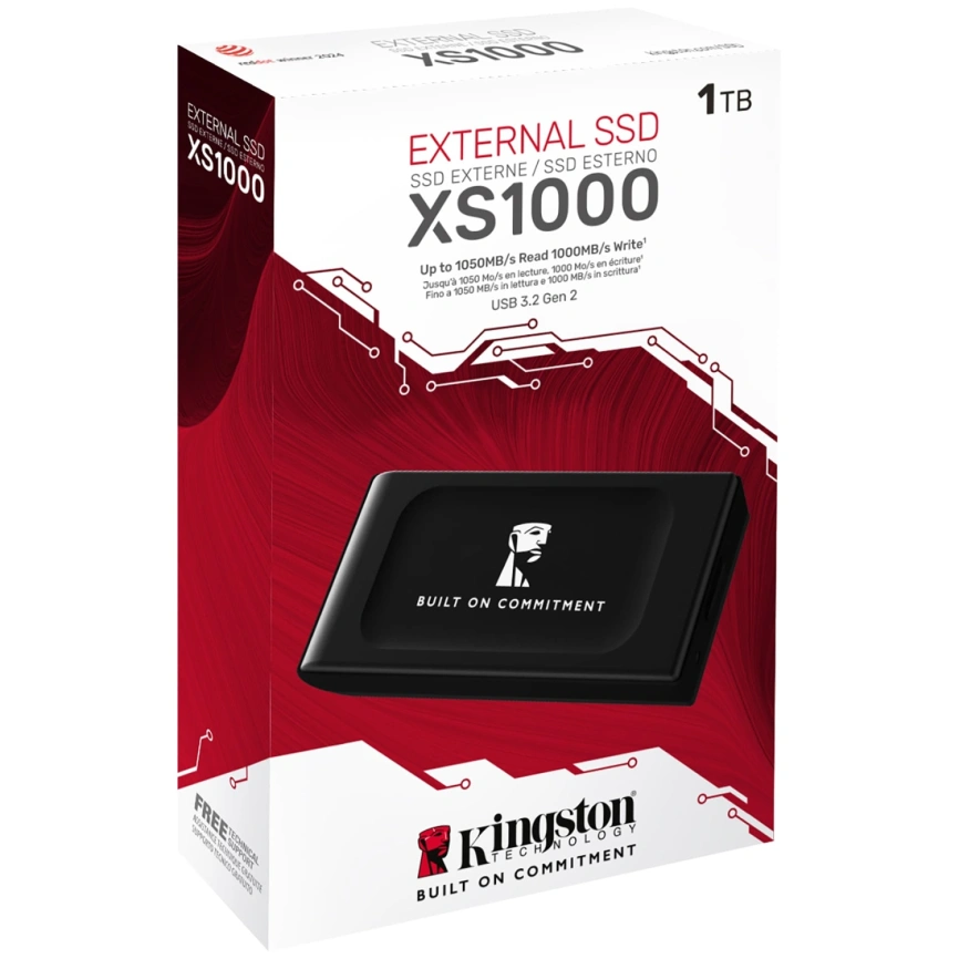 Внешний SSD накопитель Kingston XS1000 USB 3.2 Type-C 1TB Black (SXS1000/1000G) фото 3